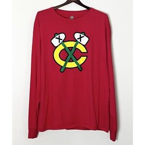 Chicago Blackhawks T-Shirt Men's XL Red Graphic NHL Hockey Sports BroCore‎